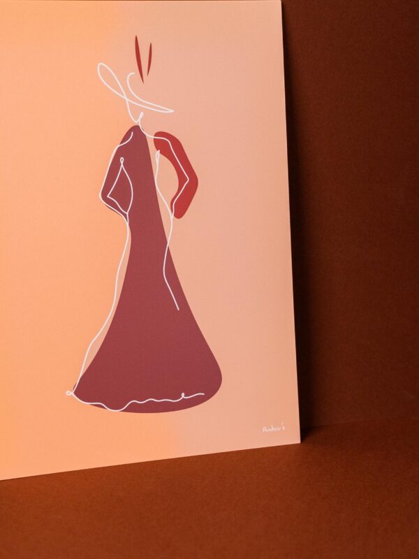 Affiche Line mode beige